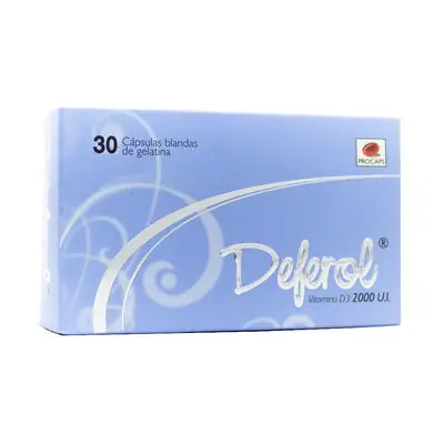 Deferol Cbg 2000 UI cápsulas blandas, caja x 30 unidades