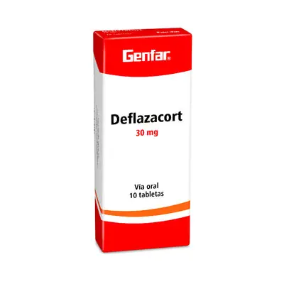 Deflazacort Genfar tabletas 30 mg, caja x 10 unidades