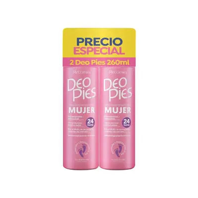 Deo Pies Mujer Pack Duo Aerosol 2 x 260 ml