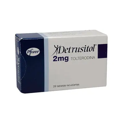 Detrusitol 2 mg tabletas, caja con 28 tabletas