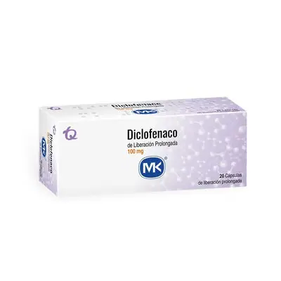 Diclofenaco 100 mg retard x 20 cápsulas