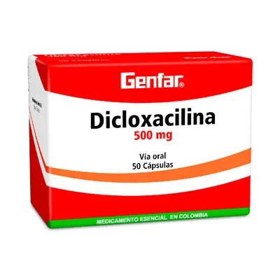 Dicloxacilina 500 mg, caja x 50 cápsulas Coaspharma