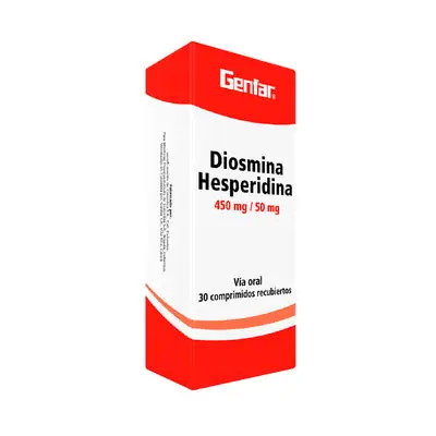 Diosmina + hesperidina Genfar tabletas 450/50 mg, caja x 30 unidades