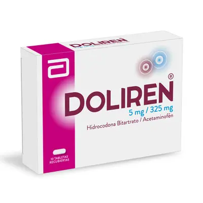 Doliren tabletas 5mg/325mg caja x 10 unidades