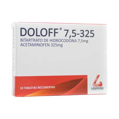 Doloff tabletas 7.5mg/325mg caja x 10 unidades