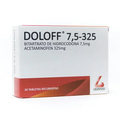 Doloff tabletas 7.5mg/325mg caja x 30 unidades