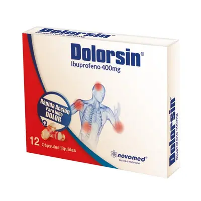 Dolorsin cápsulas 400 mg, caja x 12 unidades