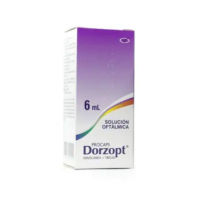 Dorzopt gotas oftálmicas, caja con frasco de 6 ml
