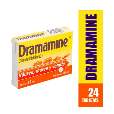 Dramamine tabletas 50 mg caja x 24 unidades