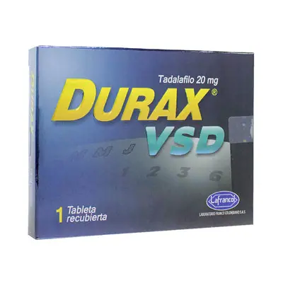 Durax Vsd tableta 20 mg caja x 1 unidad