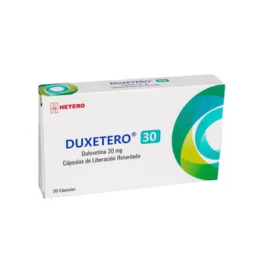 Duxetero (duloxetina) cápsulas 30 mg caja x 30 unidades