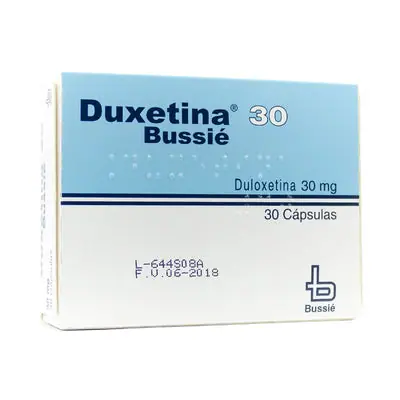 Duxetina cápsulas 30 mg caja x 30 unidades