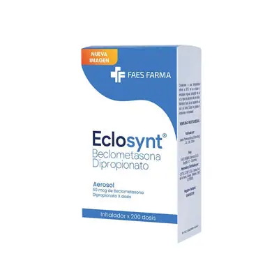 Eclosynt (beclometasona) 50 mcg, inhalador de 200 inhalaciones