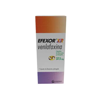 Efexor XR 37.5 mg cápsulas, caja con 7 cápsulas