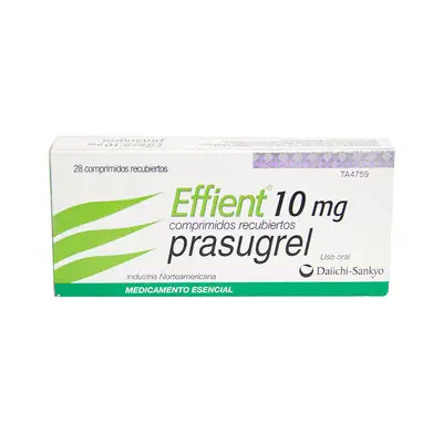 Effient comprimidos 10 mg, caja x 28 comprimidos