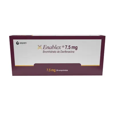 Enablex 7.5 mg comprimidos, caja con 28 comprimidos