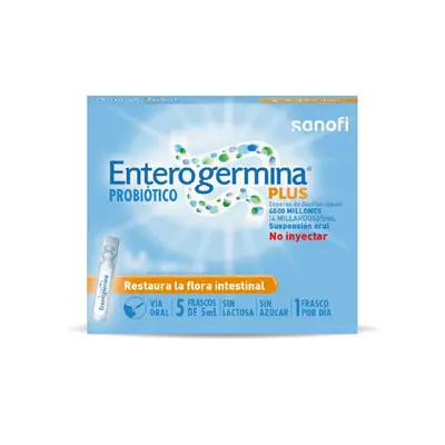 Enterogermina Plus ampollas bebibles 5 ml, caja x 5 unidades