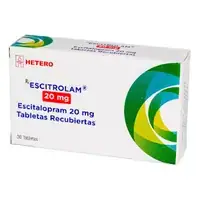 Escitalopram 20 mg x 30 tabletas (Escitrolam)