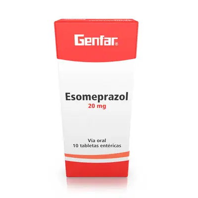 Esomeprazol 20 mg, caja x 10 tabletas