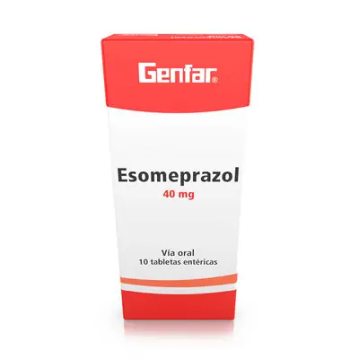 Esomeprazol 40 mg Genfar caja x 10 tabletas