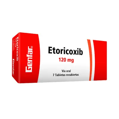 Etoricoxib Genfar tabletas 120 mg, caja x 7 unidades