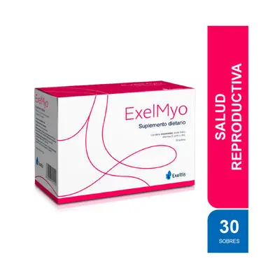 Exelmyo sobres 3 g/0.4 mg, caja x 30 unidades
