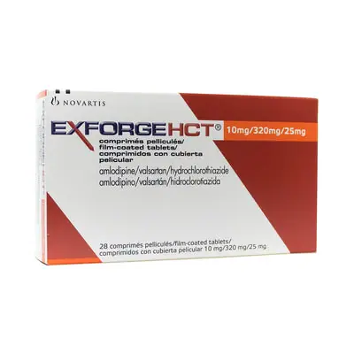 Exforge HCT Comprimidos 10/320/25 mg caja x 28 unidades