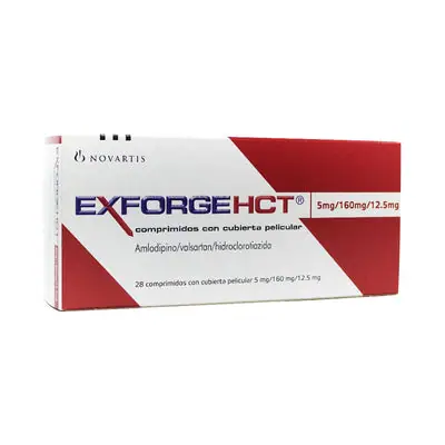 Exforge HCT Comprimidos 5/160/12.5 mg caja x 28 unidades