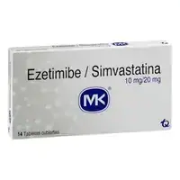 Ezetimiba/Simvastatina 10/20 caja x 14 tabletas