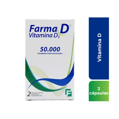 Farma D cápsulas blandas 50000 UI caja x 2 unidades