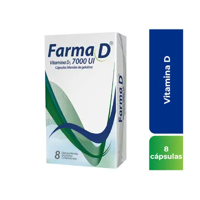 Farma D cápsulas blandas 7000 UI caja x 8 unidades