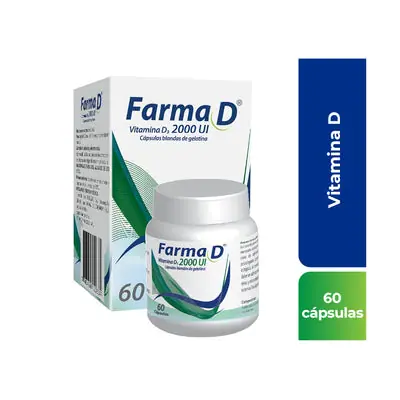 Farma D cápsulas 2000 UI frasco x 60 unidades