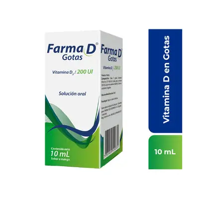 Farma D solución oral 200 UI sabor mango 10 ml