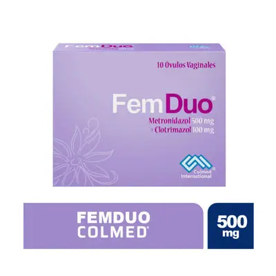 Femduo óvulos 500 mg/100 mg caja x 10 unidades