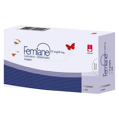 Femiane grageas, caja x 21 unidades