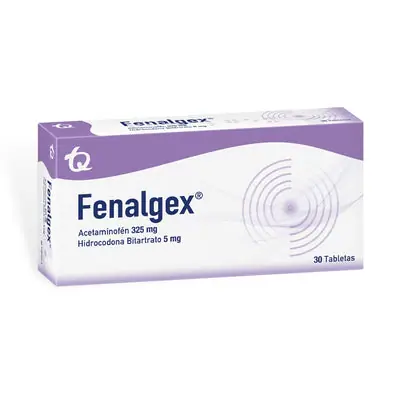 Fenalgex tabletas 325 mg/5 mg caja x 30 unidades