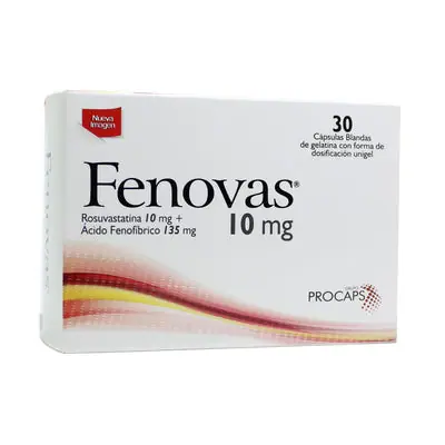 Fenovas cápsula blanda Unigel 10 mg/135 mg, caja x 30 unidades