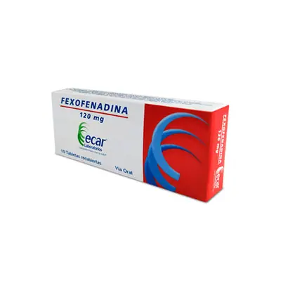 Fexofenadina 120 mg caja x 10 tabletas