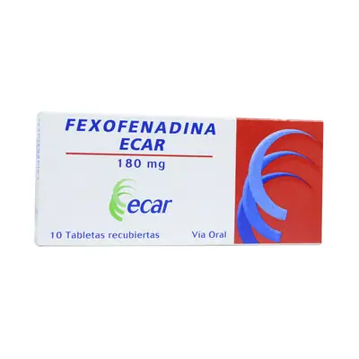 Fexofenadina 180 mg caja x 10 tabletas