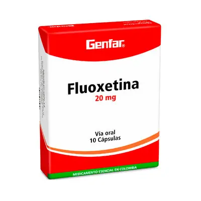 Fluoxetina Genfar cápsulas 20 mg, caja x 10 unidades