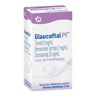 Glaucoftal PF solución oftálmica frasco 5 ml