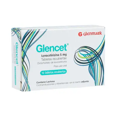 Glencet tabletas 5 mg, caja x 10 unidades
