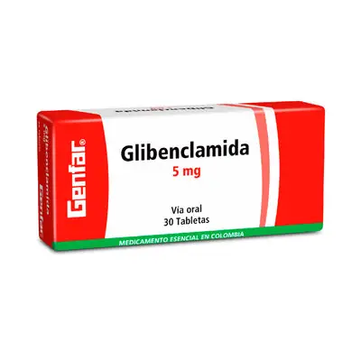 Glibenclamida 5 mg caja x 30 tabletas