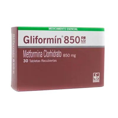 Gliformin tabletas 850 mg caja x 30 unidades