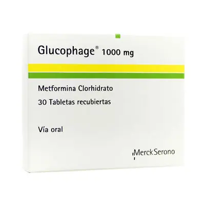 Glucophage tabletas 1000 mg Merck caja x 30 unidades