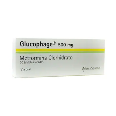 Glucophage tabletas 500 mg Merck caja x 30 unidades