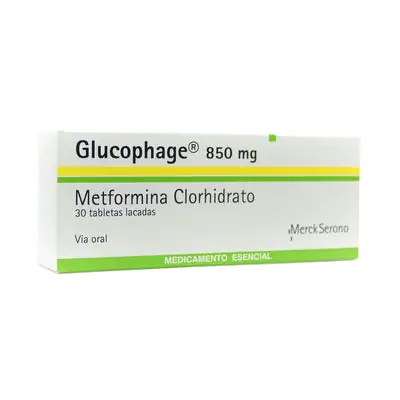 Glucophage tabletas 850 mg Merck caja x 30 unidades