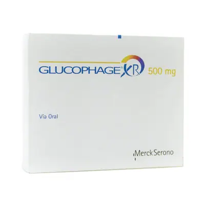 Glucophage XR tabletas 500 mg Merck caja x 30 unidades