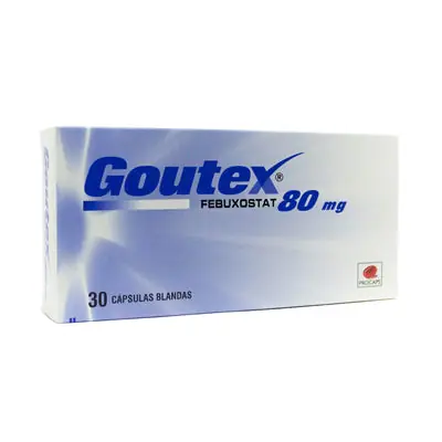 Goutex cápsulas 80 mg, caja x 30 unidades