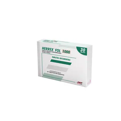 Herrex Fol tabletas 1000 mg caja x 30 unidades